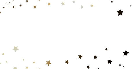 Scattered Stars on White Background