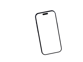 High-quality image of a modern smartphone with a blank screen, perfect for app presentations or website designs.