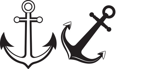 Anchor Eps, Vector File Black and White