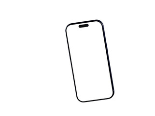 Clean smartphone mockup with blank screen. Perfect for app presentations, website design, and technology marketing.
