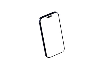 High-quality image of a modern smartphone with a blank screen, perfect for app presentations or website mockups.