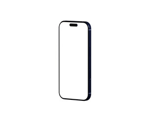 High-quality image of a modern smartphone with a blank screen, perfect for app presentations or website designs.