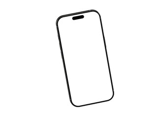 High-quality stock photo of a modern smartphone with a blank screen, perfect for app presentations or website mockups. Clean and minimalist design.