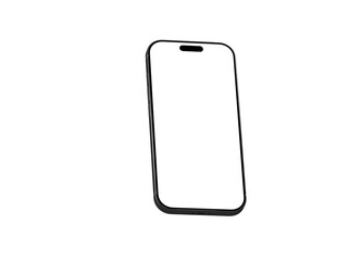 High-quality image of a modern smartphone with a blank screen, perfect for app presentations or website mockups. Easy to use and customize.