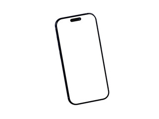 High-quality image of a modern smartphone with a blank screen, perfect for app presentations or website mockups.