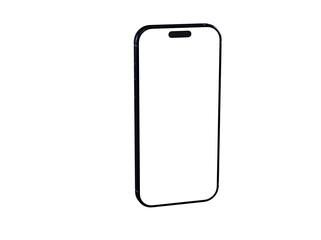 Clean, modern smartphone mockup with blank screen, perfect for app presentations or website designs.