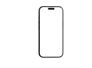 Clean, modern smartphone mockup with a blank screen, perfect for app presentations or website designs.