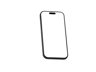 High-quality image of a modern smartphone with a blank screen, perfect for app presentations or website mockups.  Clean, simple design.