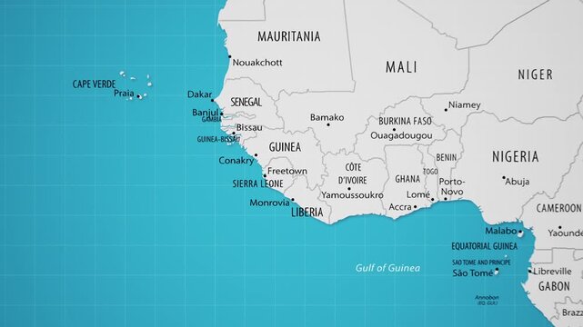 Sierra Leone on the World Map with Animated National Flag