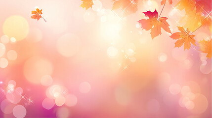 Dreamy Autumn Maple Leaf Background