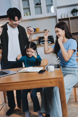 Family spends their free time together