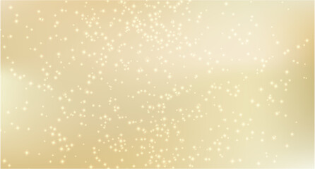 Soft beige gradient with golden sparkles. Abstract background with imitation of champagne bubbles. Champagne gradient seamless background image with bokeh and highlights. 
