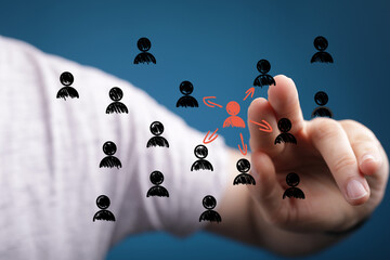 Stock photo depicting influencer marketing, network growth, and audience engagement.