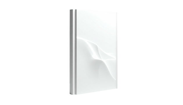 A sleek, upright, rectangular object with a curved design on its front