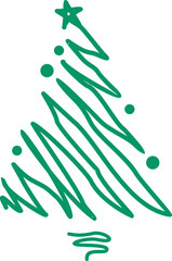Christmas Tree Line Art