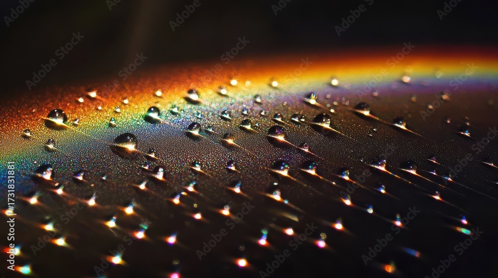 Wall mural diffraction wave patterns showcase laser interference creating brilliant spectral rainbow effects ac