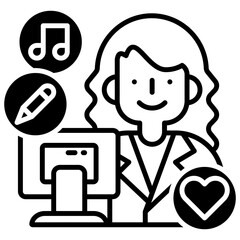 Fototapeta premium Content Creation Icon