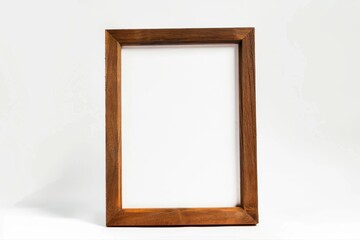 Simple Rustic Wooden Frame Mockup Photo Art Display Clean Presentation on transparent background