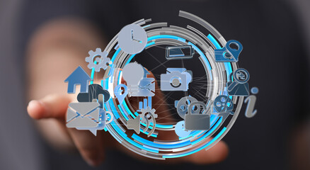 Seamlessly connecting people, data, and services worldwide.  Modern technology and communication.