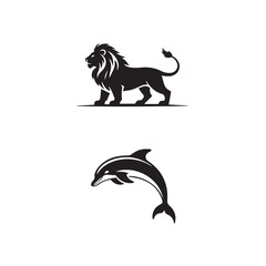 Minimalist Animal Logo Set - Vector Silhouettes