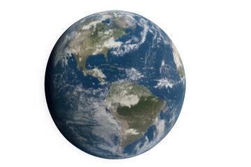 Obraz premium Planet Earth rotating showing Americas and clouds