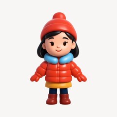 Fototapeta premium Cute winter character illustration.