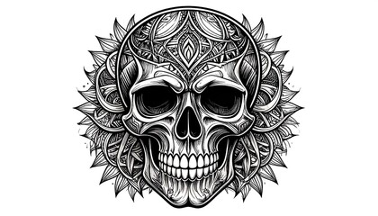 Ornate skull design