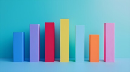 Colorful abstract bar graph