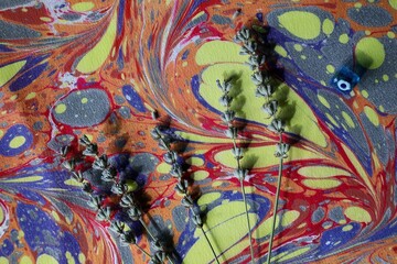 Traditional Turkish Art, Ebru Art, Marbling, Colorful Abstract Texture