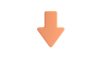 A 3D-rendered arrow points downwards against a stark black background