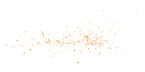 Orange Magical Glowing Particles, Burst with Confetti and Firework Spark Elements for Celebration Design