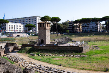 View of the Circus Maximus in Rome