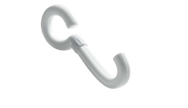 Glossy white handlebar for a bicycle, curved and with a textured grip section