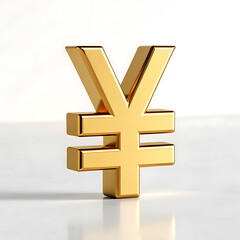 Obraz premium golden yen symbol
