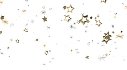 Beautiful winter background with gold stars and snowflakes. Perfect for holiday designs.