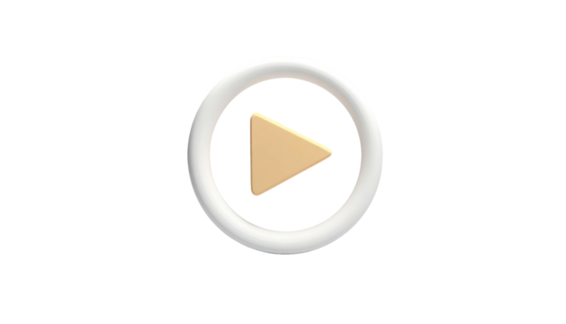 A golden play button inside a white outlined circle on a black background