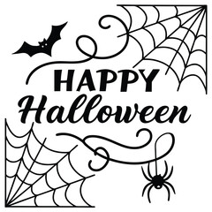 Happy Halloween Corner Frame Vector Design