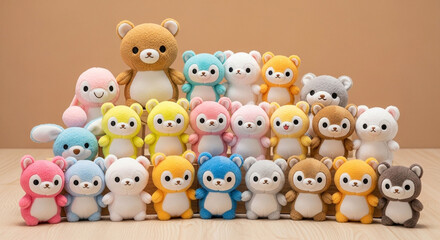 Cute plush toys collection adorable stuffed animals teddy bears and bunny soft kawaii gifts for kids and collectors