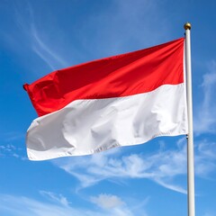 National flag waving in a clear sky