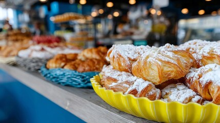 Flaky almond croissants dusted in snow sugar conjure French patisserie dreams, perfect for Bastille Day or Pi Day indulgence