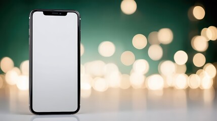 Modern Blank Screen Device Mockup With Bokeh Light Effect. Ai Generated Images