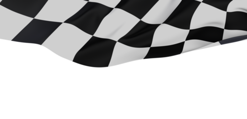 High-quality image of a checkered flag waving, perfect for sports, racing, and finish line themes.