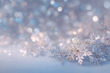 Light blue snowy sparkle glitter blurred background. Glittering ice dust wall. Blank empty textured effect. Creative bright white purple color backdrop. Shiny snow banner ads, gifts wrap, web design.