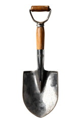 Vintage garden shovel isolated on transparent background