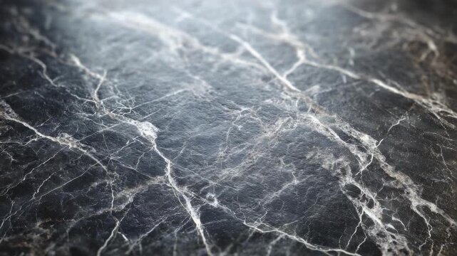 Dark marble surface with white veining.