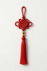 Chinese Knot Tassel Isolated on White