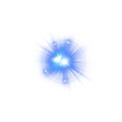 Shiny Blue Star Light Flare. Blue Glow Sparkle Effect for Magic Design Elements