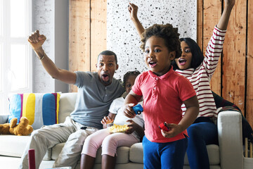 African family spending time together