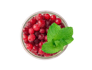 Frozen Lingonberry, Iced Cowberry, Snow Cranberry, Red Viburnum Berries, Frozen Lingonberry
