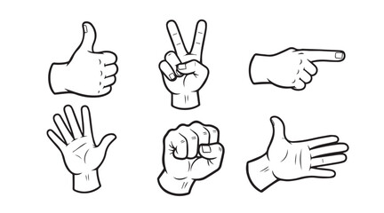 Human hand Shape vector illustration